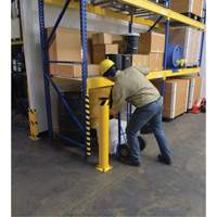 Bollard, Steel, 42" H x 5-1/2" W, Yellow Fastek