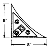 Cale de roue, 8" x 8" x 8", Noir Fastek