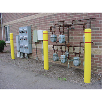 Polyethylene Bollard Covers, 6-5/8" Dia. x 52" L, Yellow Fastek