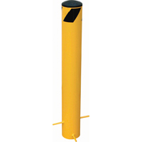 Pour-In-Place Bollards, Steel, 35" H x 5-9/16" W, Yellow Fastek