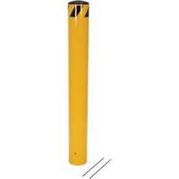 Pour-In-Place Bollards, Steel, 48-1/2" H x 5-9/16" W, Yellow Fastek