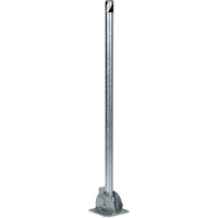 Fold-Down Bollards, Steel, 42" H x 1-3/4" W, Silver Fastek