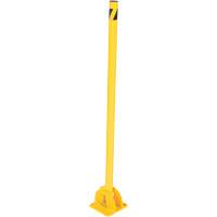 Fold-Down Bollards, Steel, 42" H x 1-3/4" W, Yellow Fastek