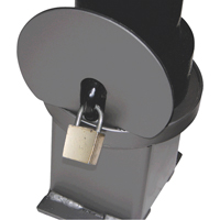 Removable Ornamental Bollards, Steel, 40" H x 4-1/2" W, Black Fastek