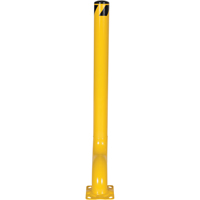 Offset Bollard, Steel, 54" H x 4-1/2" W, Yellow Fastek