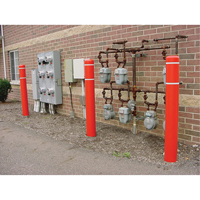 Polyethylene Bollard Covers, 6-5/8" Dia. x 52" L, Red Fastek