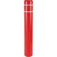Polyethylene Bollard Covers, 4-1/2" Dia. x 52" L, Red Fastek