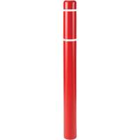 Polyethylene Bollard Covers, 6-5/8" Dia. x 52" L, Red Fastek