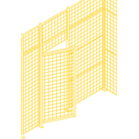 Wire Mesh Partition Components - Swing Doors, 3' W x 7' H KH933 | Fastek