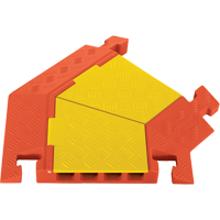 Protecteurs de c&acirc;bles robustes &agrave; 4 canaux Linebacker, virage &agrave; droite Fastek