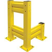Industrial Safety Guard Rail, Steel, 19" L x 12" H, Safety Yellow Fastek