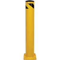 Safety Bollard, Steel, 36" H x 5-1/2" W, Yellow Fastek
