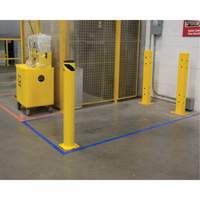 Safety Bollard, Steel, 42" H x 5-1/2" W, Yellow Fastek