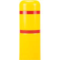Capuchon en poly&eacute;thyl&egrave;ne pour borne de protection, 4-1/2" dia. x 52" l, Rouge/Jaune Fastek