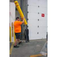 Polyethylene Bollard Cover, 6-5/8" Dia. x 52" L, Red/Yellow Fastek