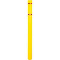 Polyethylene Bollard Cover, 4-1/2" Dia. x 64" L, Red/Yellow Fastek