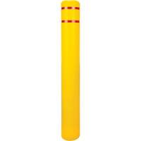 Polyethylene Bollard Cover, 6-5/8" Dia. x 52" L, Red/Yellow Fastek