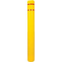 Polyethylene Bollard Cover, 6-5/8" Dia. x 60" L, Red/Yellow Fastek