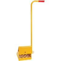 Ice Chock with Ergonomic Handle, Steel, Yellow, 8-1/16" W x 10-5/8" D x 8-13/16" H Fastek