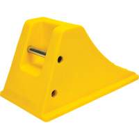 Wheel Chocks with Aluminum Tread, Polyurethane, Safety Yellow, 11-1/4" W x 21" D x 12-1/4" H Fastek