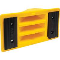 Wheel Chocks with Rubber Tread, Polyurethane, Yellow, 11-1/4" W x 21" D x 12-1/4" H Fastek