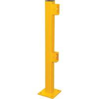 End Post for Light-Duty Guard Rails, Steel, 42" H, Safety Yellow Fastek