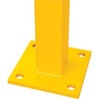 Corner Post for Light-Duty Guard Rails, Steel, 42" H, Safety Yellow Fastek