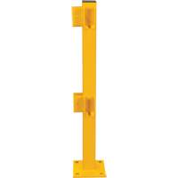 Corner Post for Light-Duty Guard Rails, Steel, 42" H, Safety Yellow Fastek