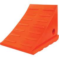 15 Ton General Purpose Wheel Chock, Urethane, Orange Fastek