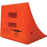 70 Ton Large Equipment Wheel Chock, Urethane, Orange Fastek