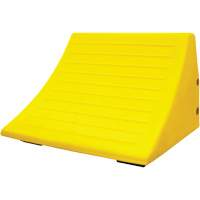 70 Ton Large Equipment Wheel Chock with Handle, Urethane, Yellow Fastek