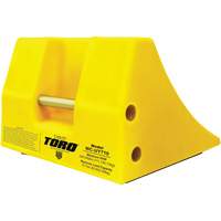 70 Ton Large Equipment Wheel Chock with Handle, Urethane, Yellow Fastek