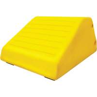 255 Ton Large Equipment Wheel Chock with Handle & Hole, Urethane, Yellow Fastek