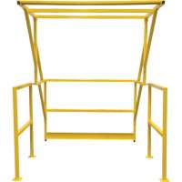 Mezzanine Safety Gate, 70" L x 77" H, 78" Raised, Yellow Fastek