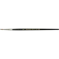 Black Pointed Bristle Artist Brush, 1.7 mm Brush Width, Camel Hair, Wood Handle KP104 | Fastek