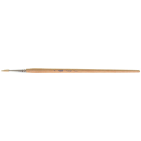 Pure White Bristle Round Marking Paint Brush, 3/16" Brush Width, White China, Wood Handle Fastek