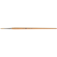 Pure White Bristle Round Marking Paint Brush, 7/32" Brush Width, White China, Wood Handle KP192 | Fastek