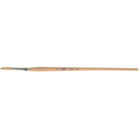 Pure White Bristle Round Marking Paint Brush, 1/4" Brush Width, White China, Wood Handle KP193 | Fastek