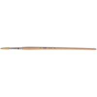 Pure White Bristle Round Marking Paint Brush, 9/32" Brush Width, White China, Wood Handle KP194 | Fastek