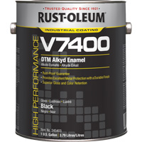 High-Performance V7400 System 340 VOC DTM Alkyd Enamel, Black, High-Gloss, Gallon Fastek
