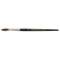 Black Pointed Bristle Artist Brush, 5.7 mm Brush Width, Camel Hair, Wood Handle KP605 | Fastek