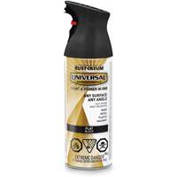 Universal&reg; Enamel Paint & Primer In One, Black, Very Flat, Aerosol Can Fastek