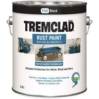 Peinture antirouille &agrave; base d'eau Tremclad, 3,78 L, Gallon, Noir Fastek