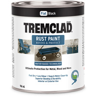Tremclad&reg; Water-Based Rust Paint, 946 ml, Can, Black Fastek
