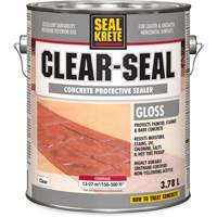 Seal-Krete&reg; Protective Sealer, 3.78 L, Water-Based, Gloss, Clear Fastek