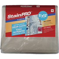 StainPro™ Drop Sheet, 12' L x 5' W, Cloth KR702 | Fastek