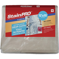 StainPro™ Drop Sheet, 15' L x 12' W, Cloth KR704 | Fastek
