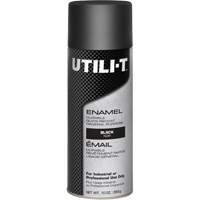 UTILI-T General Purpose Enamel Spray Paint, Black, Gloss, 10 oz./283 g, Aerosol Can Fastek