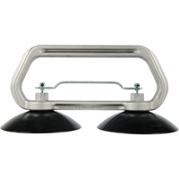 Appareils &agrave; ventouses - Ventouse double industrielle, 75 lb Capacit&eacute;, 5", Barre &agrave; tirer, 10" Longueur de la manche Fastek