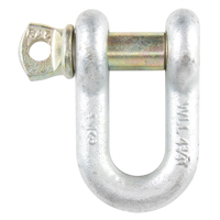 Screw Pin Chain Shackle, 1/4", Screw Pin, Hot Dip Galvanized Fastek